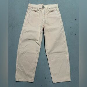 AYR The Beat Drop Barrel Leg Crop Jeans Peach Color Womens 24